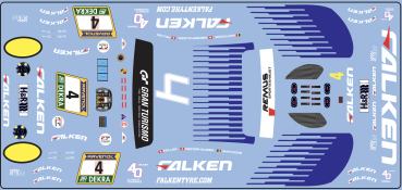 Decal Porsche 911 992 GT3 R  #4 Team Falken Nurburgring 2025